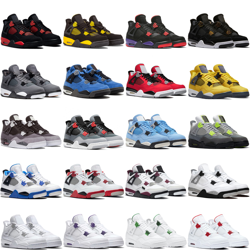 

Jumpman 4S Basketball Shoes Boot Designer Shoes men women black cat shimmer infrared white oreo purple metall mens womens shoe Jorda Jordam Jorden Jordens 4