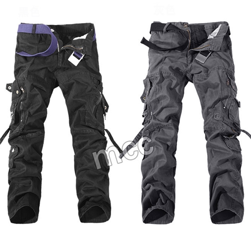 

Military Tactical Multipocket washed overalls loose cotton male cargo pants for men trouserssize 2842 220811, Qin zong