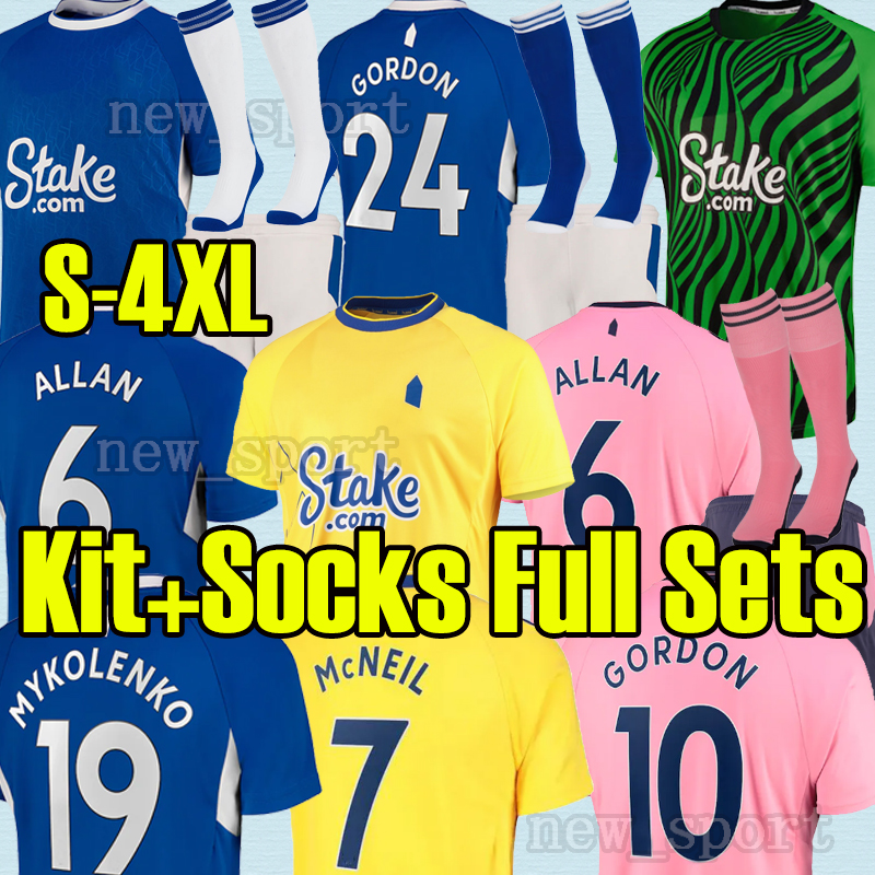 

XXXL 4XL 22 23 toffees KEANE soccer jerseys CALVERT-LEWIN CALVERT LEWIN RICHARLISON ALLAN DIGNE 2021 2022 NKOUNKOU BERNARD men kids kit full set football shirt jersey, 22 23 home patch