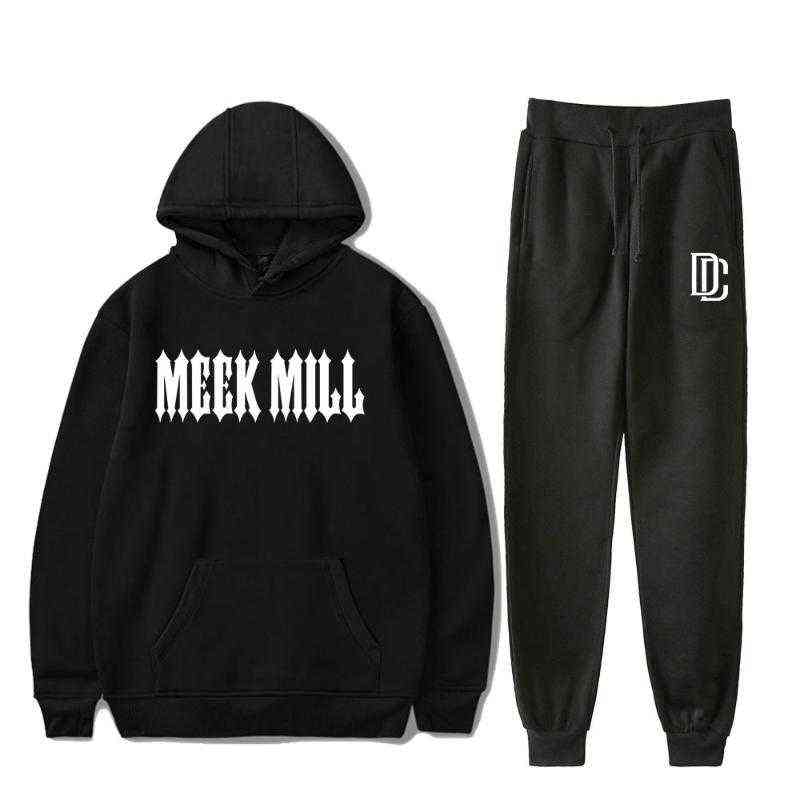 

Tracksuits Meek Men's Mill Casual Fashion Fall Suit Hoodies Sportswear Hoodie Sweatshirt Pant Two PieceSetMen's T220809, As picture
