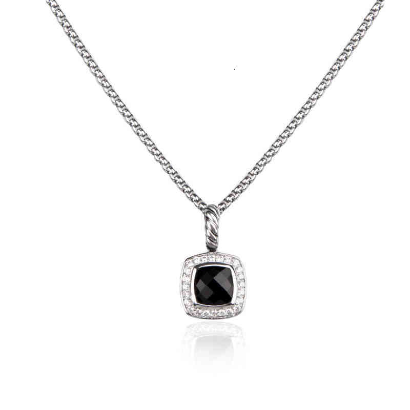 

Diamond Pendant Necklaces Dy Jewelry Chain Necklace Designers Men Womens Fashion Black Onyx Petite Vintage Hip Hop Chain Pendants Charm Crystal