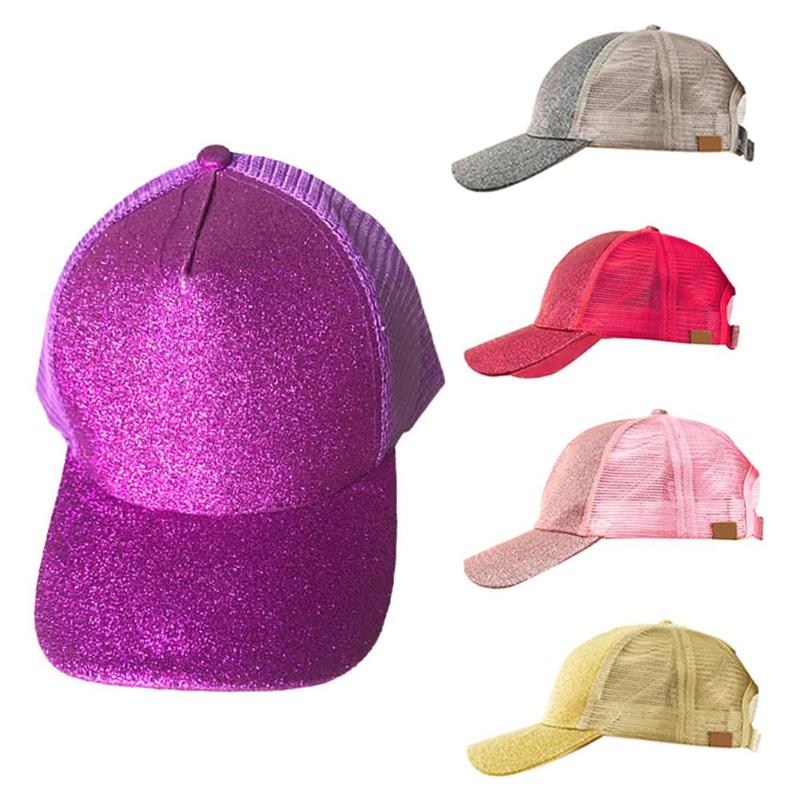 

Visors Fashion Women Anti Sun Glitter Mesh Adjustable Hat Cotton Baseball Cap Sports Sunhat SportVisors VisorsVisors, Black