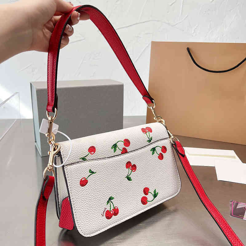 

Shoulder Bag Crossbody Bags For Women Totes New Cherry Pattern Leather Designer Handbags Messenger Bags Purses Bag Ladies Wallets 220625, Co 1