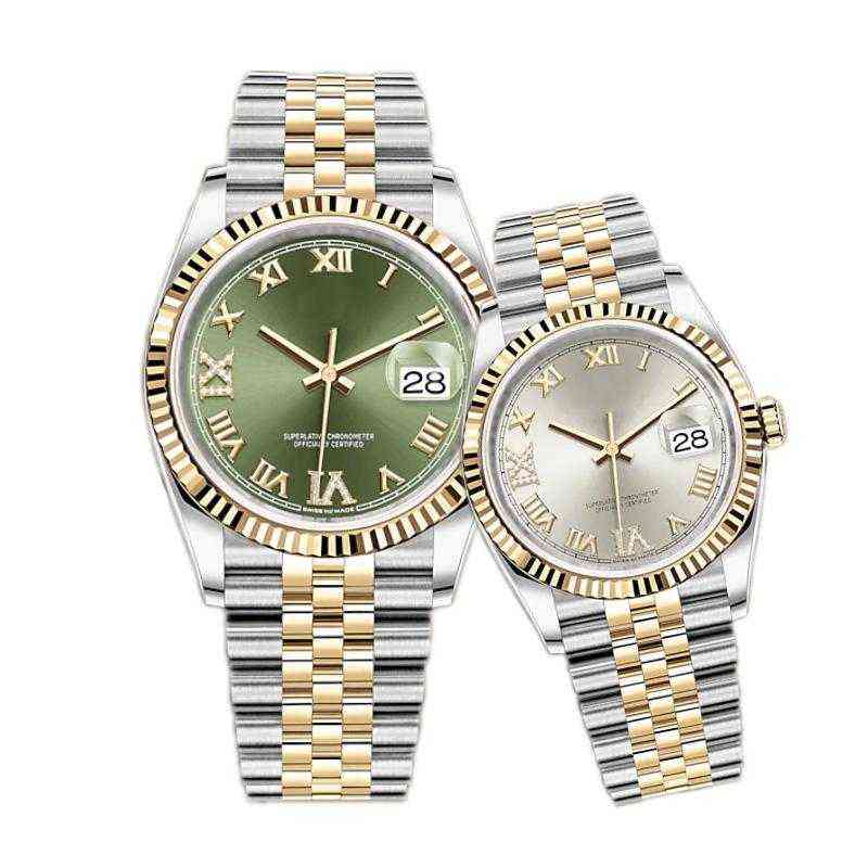 

huiya06 ZDR- High quality women watch 2813 movement 31mm quartz 36mm automatic stainless steel Couples watches waterproof Wristwatches Luminous, Color 8