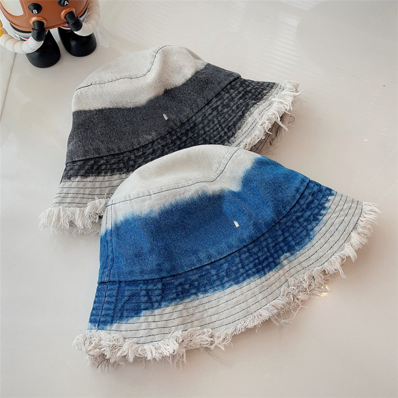 

Tie Dyed Tassel Fisherman Hats Spring Designer Bucket Hat Summer Men Women Sports Snapback, Blue