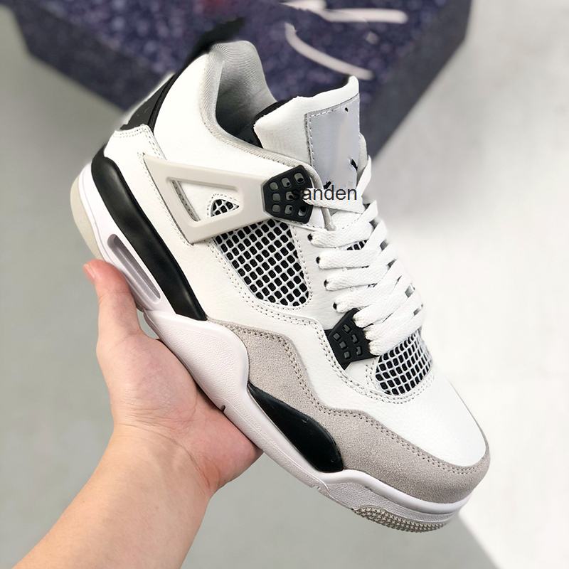 

University Blue Jumpman 4 4s mens Basketball Shoes LKSS4018 Sail White Oreo Pure Money Dark Mocha Bred sneakers, As pic
