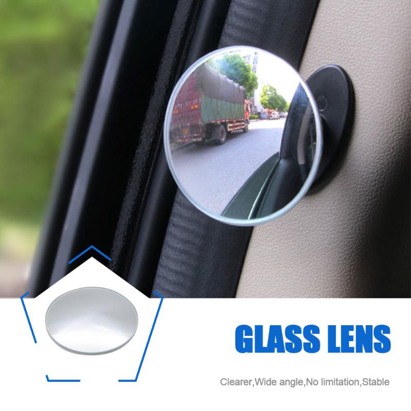 

Other Interior Accessories Car Blind Spot Mirror HD Wide Angle Universal Frameless Glass Rear View Adjustable Mirrors 360 Rotation For Cars