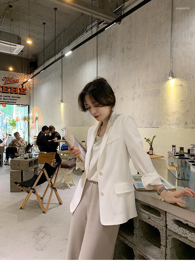 

Women' Suits & Blazers Summer Women Fashion Office Wear Basic Thin Satin Coat Long Sleeve Female Outerwear Chic Tops High Quality Drop, Black
