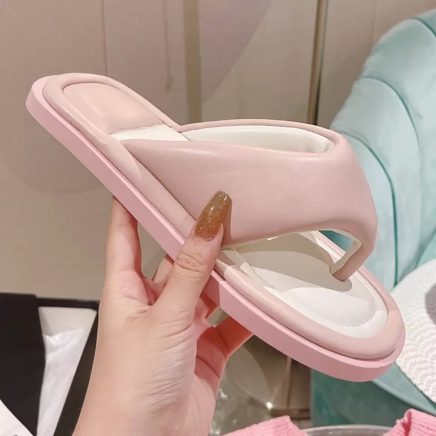 

Fashion Top Flip Luxury Flops Women Sandals Slippers Slipper Shoes Thick Sole Slides Sandal Size 35-41, White