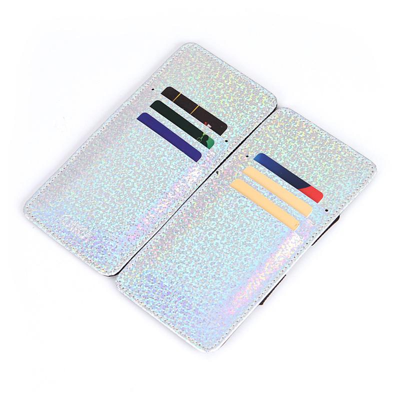 

Card Holders Sequin PU Women's Long Wallet Fashion Multi-card Holder MenCard, Silver