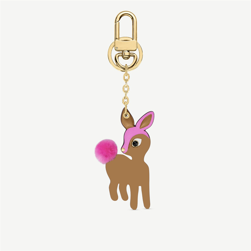 

Designer Sika Deer Keychain Luxury Key chains Gold Classic Hook Bag Car Pendant High Quality Decoration