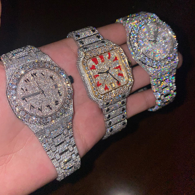 luxury watches mens watch designer watches high quality movement watches men moissanite watch iced out watch diamond watch montre automatic mecha