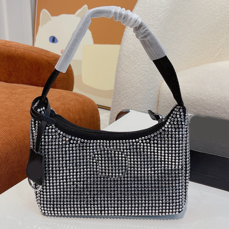 

Totes diamond bag Axillary Nylon Luxury Designer Brand Fashion Shoulder Bags Handbags High Quality Women Letter Purse Phone bag Wallet Metallic Plain, No bags