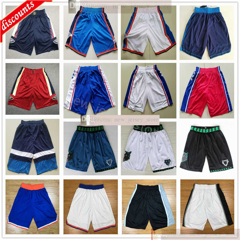 Nouveau Short de basket-ball cousu 2022 2023 Hommes Sport Short College Pantalon Blanc Noir Bleu Rouge Sport Short S-XXL
