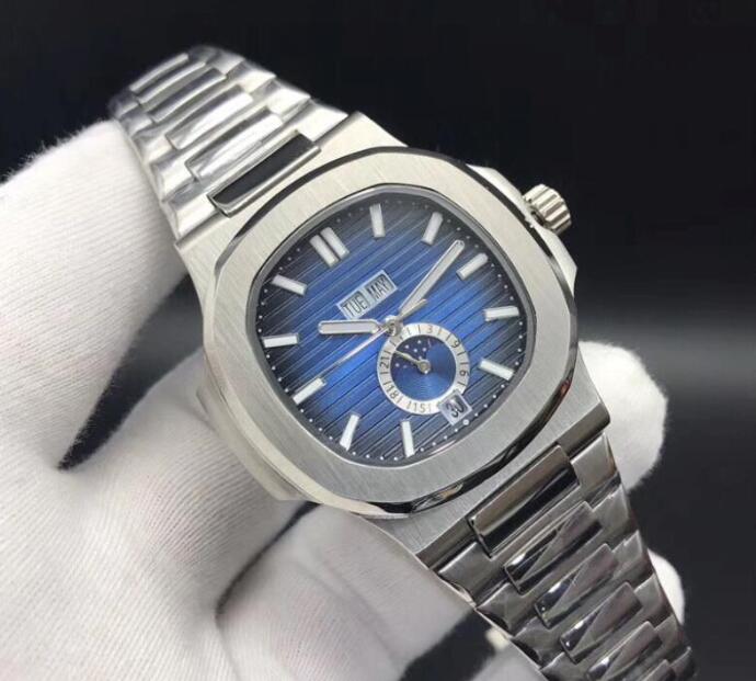 Rectangular Square husband watch High Quality Watches 5726 Mechanical Automatic Men Watch Moon Phase 24H Stainless Steel All Functions Work 40mm-image-791066019