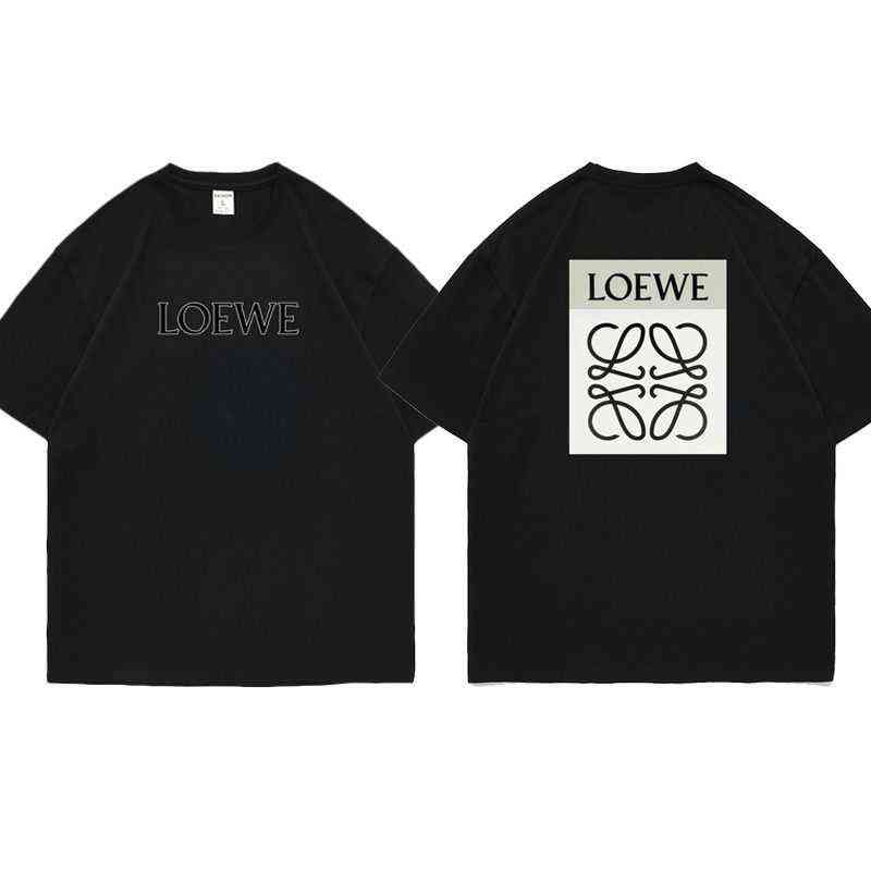 T-shirt 2022 designer shirt Loew's 22ss Back Classic Print Niche Trend Men and Women Loose Round Neck T-shirt Short Sleeve classical brand l