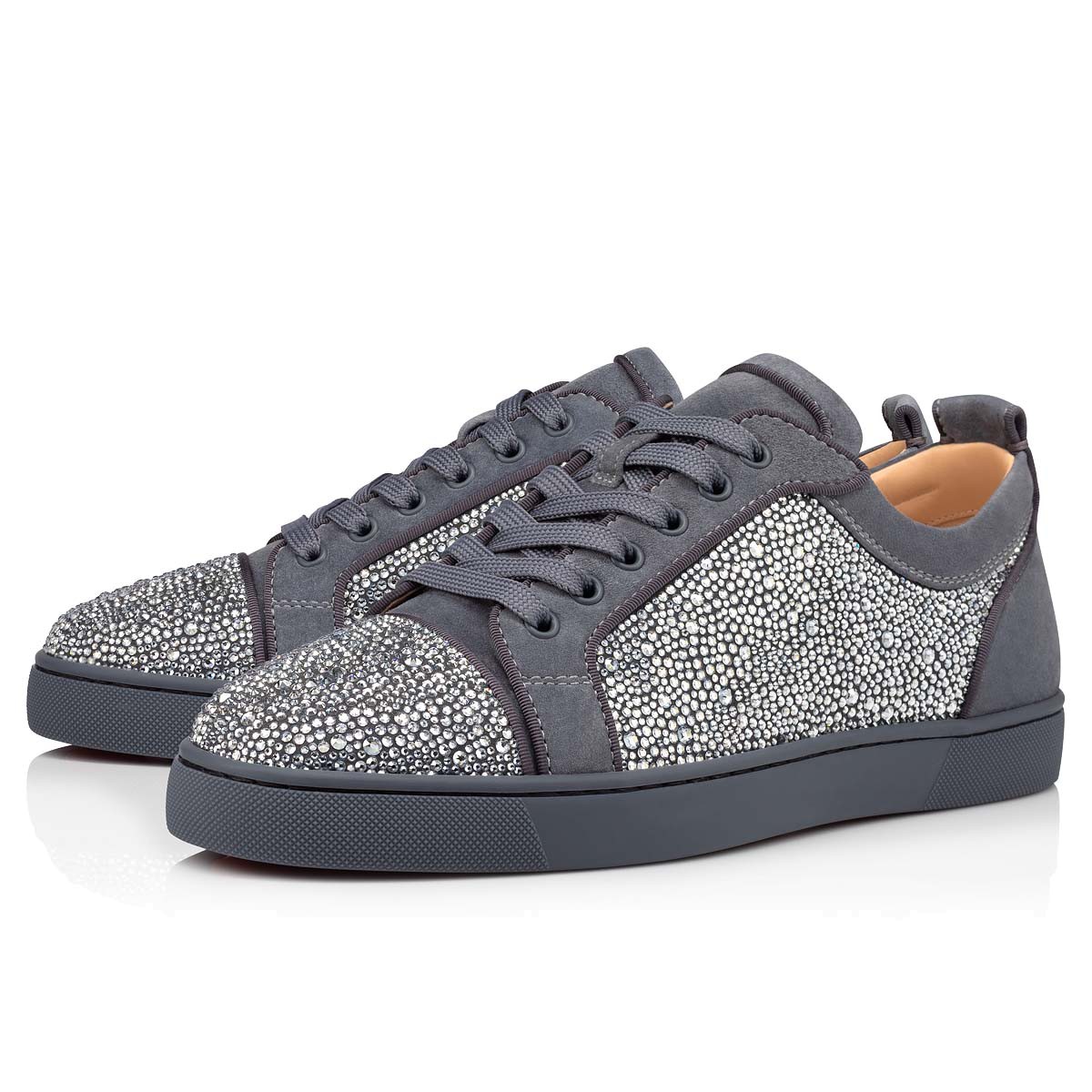 

Luxury Red bottom Homme sneakers men casual shoes rhinestone junior strass orlato trainers skate platform runner red bottom shoes with box