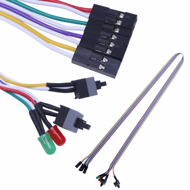 

Computer Cables & Connectors 65cm Desktop PC Case ATX Power On Reset Switch Cable With HDD LED LightComputer