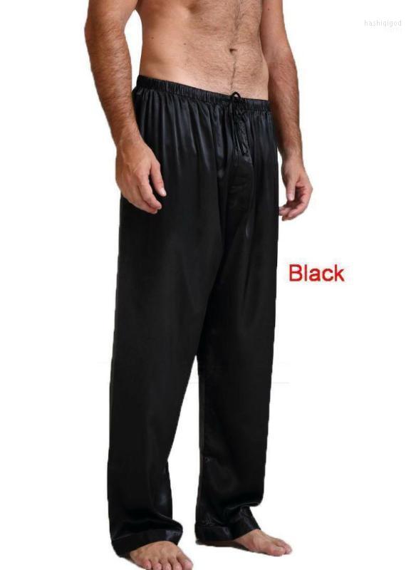 Hommes Satin Silk Sleep Bottoms Pantalons décontractés Mâle Vêtements de nuit Mens Long Lounge Pyjamas Sous-vêtements doux1