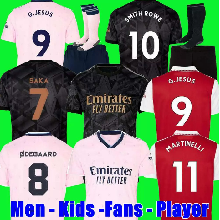 

Soccer Sets men kids 22 23 SAKA GABRIEL JESUS SMITH ROWE PEPE THOMAS soccer jerseys ZINCHENKO FABIO VIEIRA MARTINELLI football shirt Camiseta de futbol TIERNEY, Home