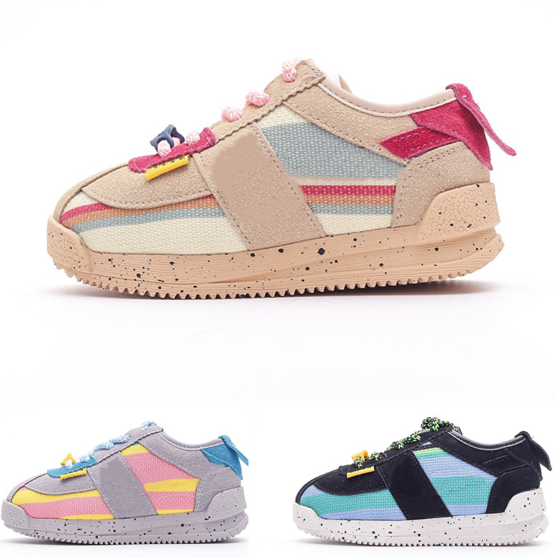 

Infant Union LA Cortez Sneakers Kids Shoes Sesame Smoke Grey Youth Designer Toddler Children Lifestyle Runner Trainers Grain Pink Clay Dutch Green