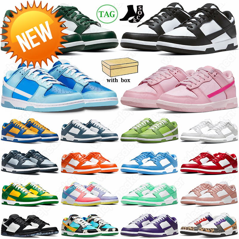 

with Box Casual Shoes Men Women Dunked Unc Triple Pink Panda Orange Sb Dunks Lows Grey Fog White Black Team Green Gai Dunkes Mens Trainers