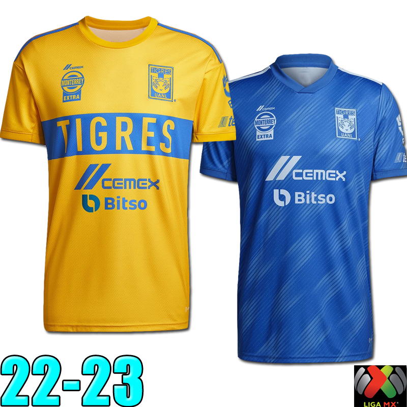 

LIGA MX 2022 2023 Tigres UANL soccer jerseys 7 stars home away third GK THAUVIN GIGNAC NICO LOPEZ VARGAS 22/23 L.FERNANDEZ PIZARRO men women kids kit football shirts, P03 22 23 away