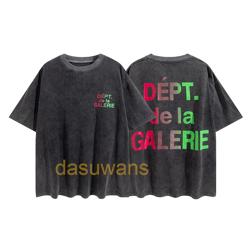 

Shirt Fashion 2022 Summer Gallerydept Mens T-shirts High Quality Trend Hip Hop Star Glitter Painted Watercolor IU1G, Dark gray