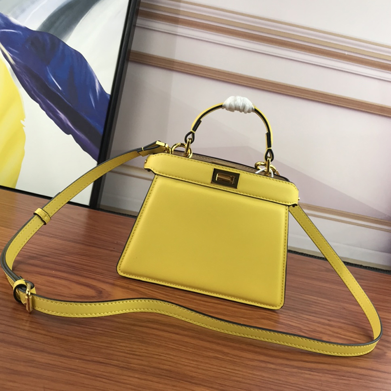 Women Mini Tote Bag Peeka Boo Handbag 7 colors candy Crossbody shoulder bag high quality Purse genuine leather Gold hardware Twist lock Detachabl