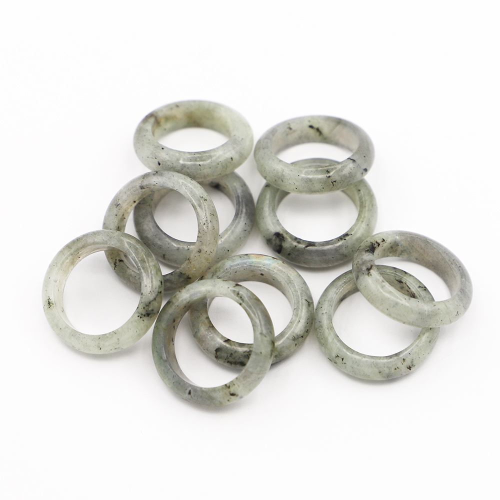 Fashion Natural Stone Labradorite Rings Unisex Created Circle Finger Reiki Jewelry Gifts-image-793663251