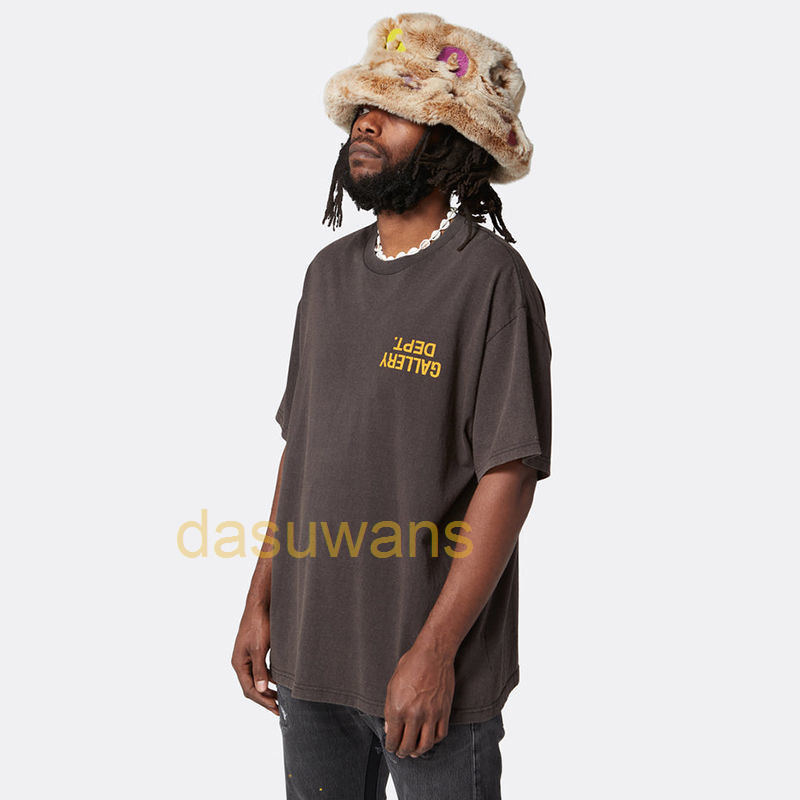 Shirt Fashion 2022 Summer Gallerydept Mens T-shirts High Quality Trend Hip Hop Star Glitter Painted Watercolor TWXI