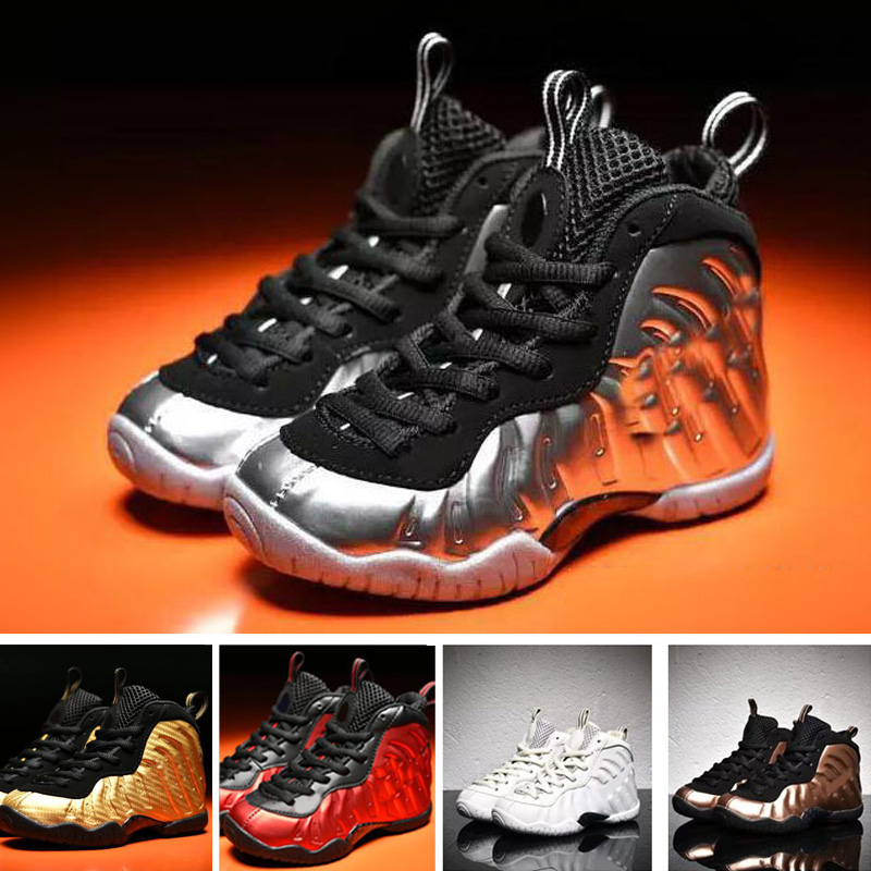 

Eggplant Penny Hardaway Kids basketball shoes Black FRUITY PEBBLES Infant children athletic Pippen Duncan sports Toddler sneaker Size 28-35, Box