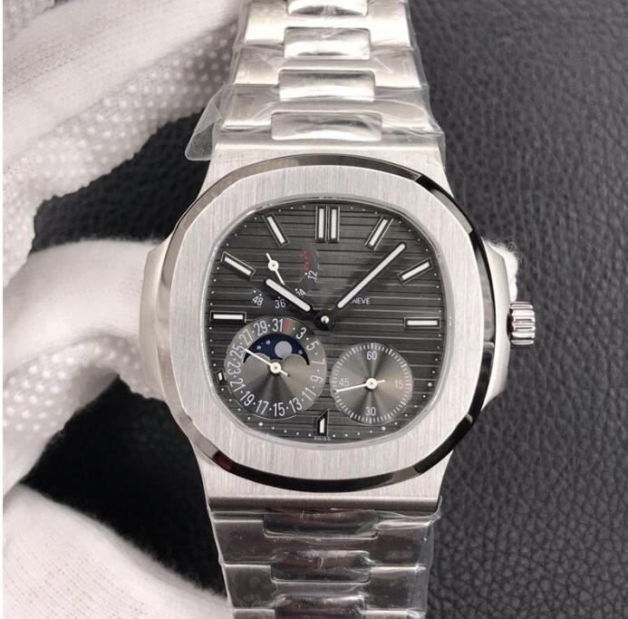 Mens Watch 5712 Nautilus Maneuver Can Display Stable Stainless Steel Movement 40mm Automatic Mechanical Watch for Man-image-791057422