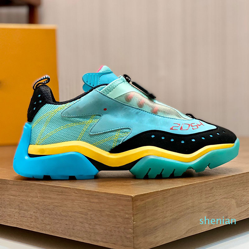 2022-new sneakers man sports shoes numbers on the side of the shoe with zipper closure fashion luxury mens designer blue