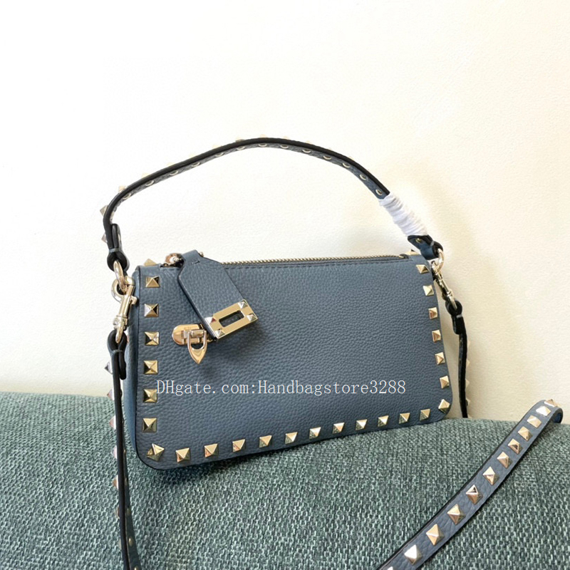 V Designer Luxurious Women Calfskin Bags Original New style Fashion Lady Handbags Cross body Shoulder Bag Retro Style Brass Purse Card Holder Wal