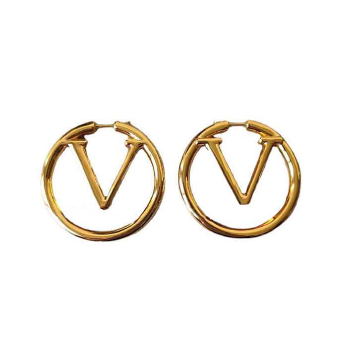 Boucles d'oreilles en or de mode chaude diamètre féminin 3cm à 5cm Big Circle Simple Huggie Charming Bijoux de bijoux Oreille pour femme