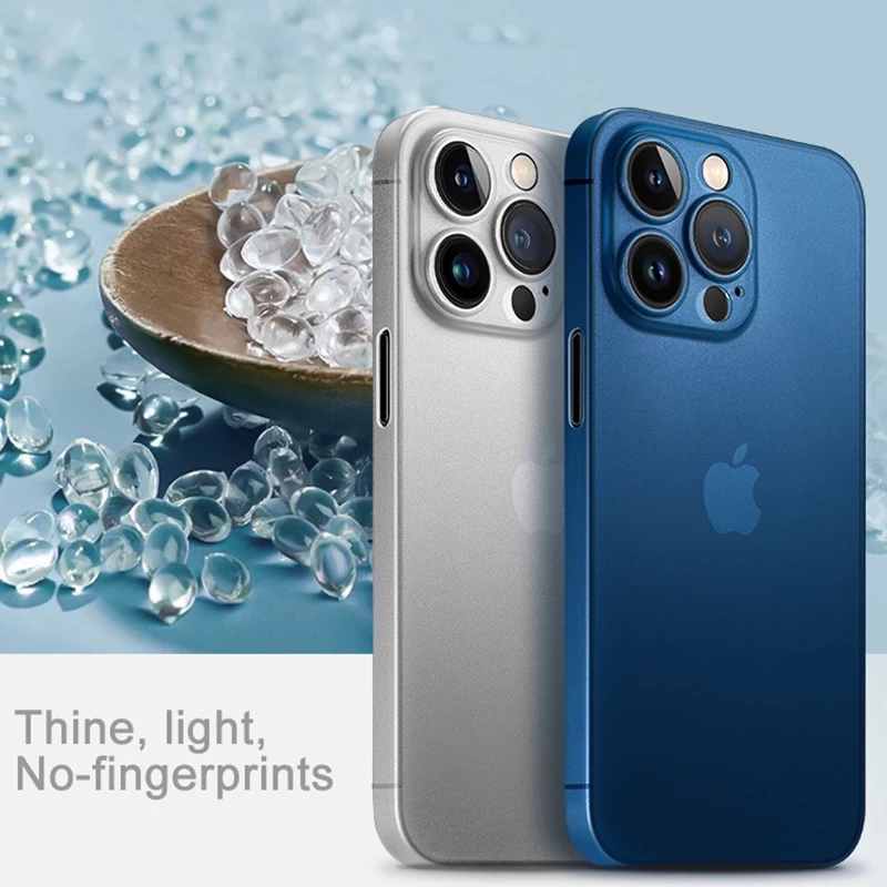 Coque en PP Ultra fine pour iPhone, compatible modèles 15, 14, 13, 12, Mini, 11 Pro Max, X, XR, XS, 7, 8, 6s Plus, mate, transparente, antichoc