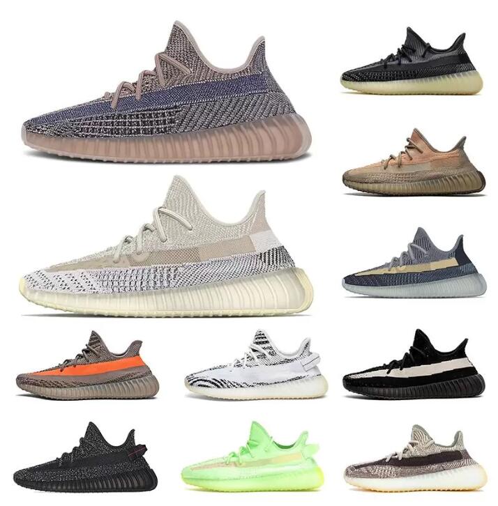 

Mens Bone 2.0 CMPCT Running Shoes Clay Zebra Cream Dazzling 3M Black 'V2''YEEZIES''BOOST''yezzies''350 womens Designer Sneakers 47, 12