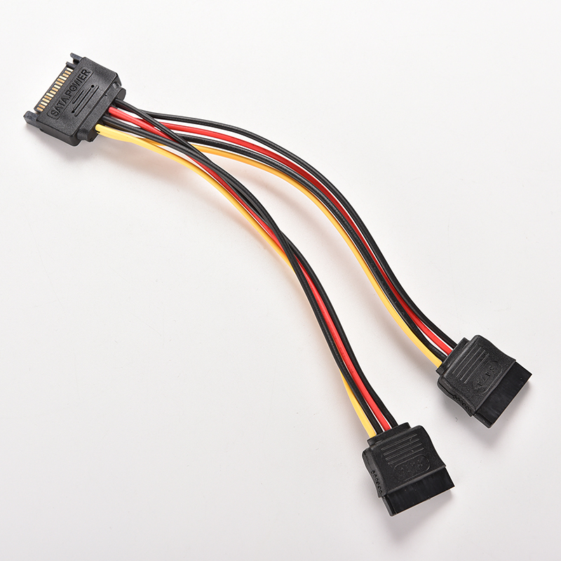

Computer Cables & Connectors Power 15-pin Y-Splitter Cable Adapter Male To Female For HDD Hard Drive SATA Drop