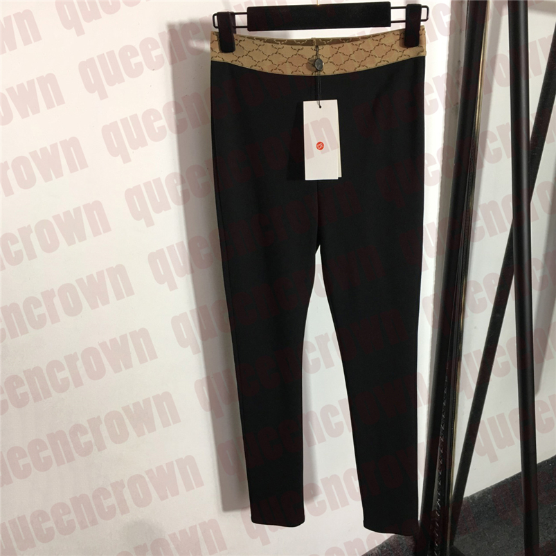 

High Elastic Womens Leggings Letter Prints Tight Pants Casual Slim Fit Black Leggings Breathable Sport Running Yoga Trousers
