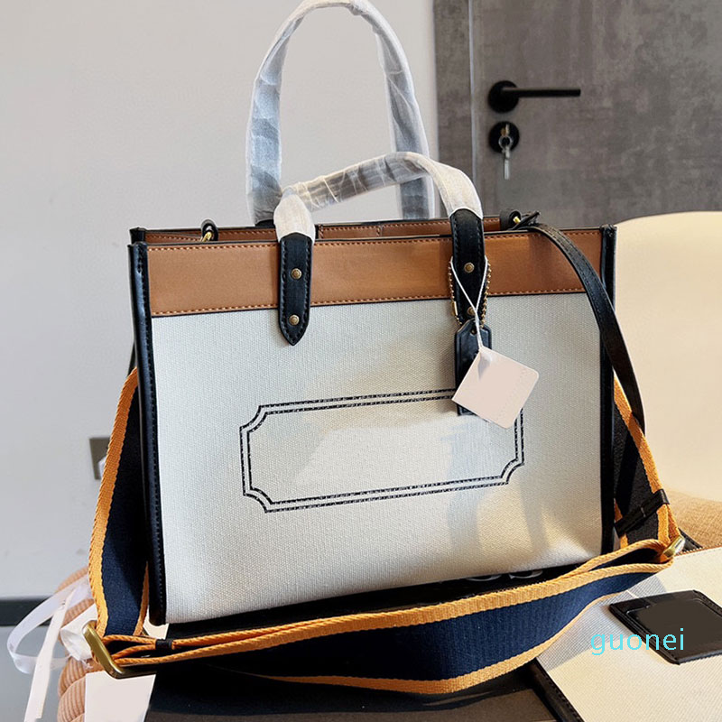 Designer -Sac fourre-tout en toile Shopping Sacs à main Sac à main à bandoulière unique Sac à main Messenger Ensemble de deux pièces Grande capac