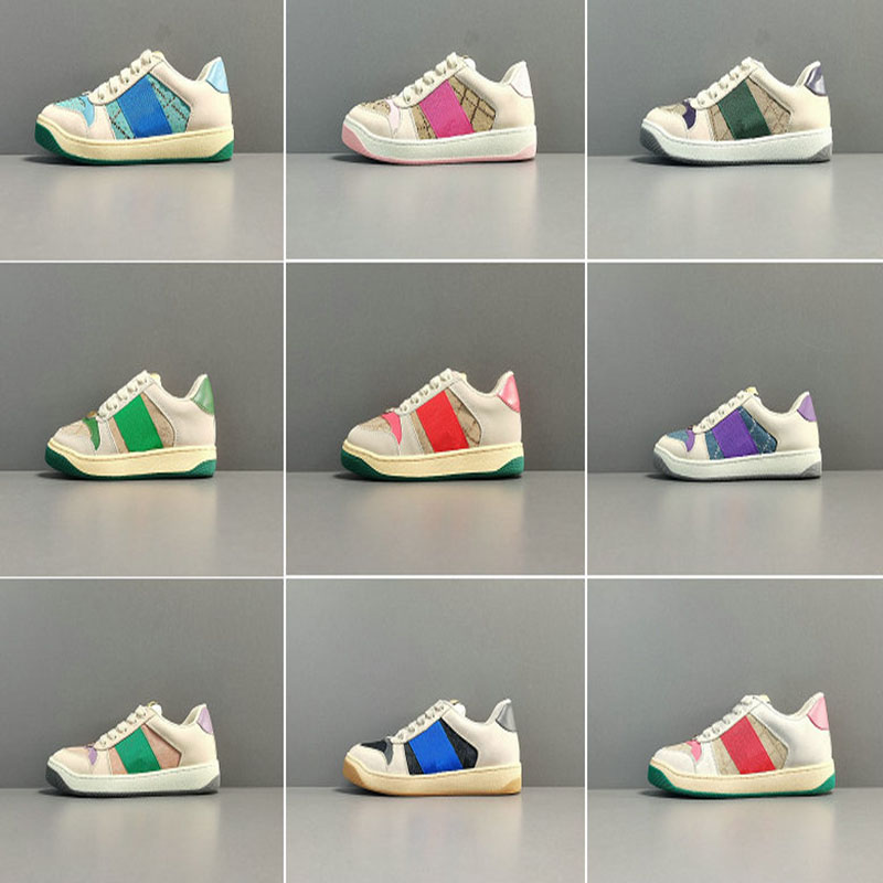 

Sneakers Dirty Shoes Classic Vintage Screener Designer Women Men Casual, Black