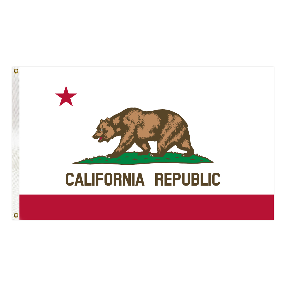 Drapeau de l'état de californie des états-unis, bannière américaine 90x150 CM, livraison gratuite avec deux œillets en laiton pour la décoration