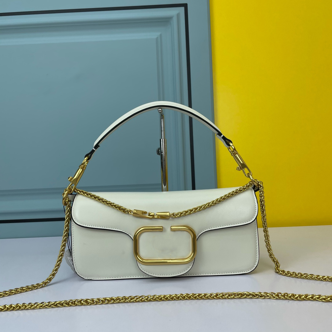 

designer bags MINI LOCO handbag tote Luxury genuine leathe size 27cm luxury purse, White