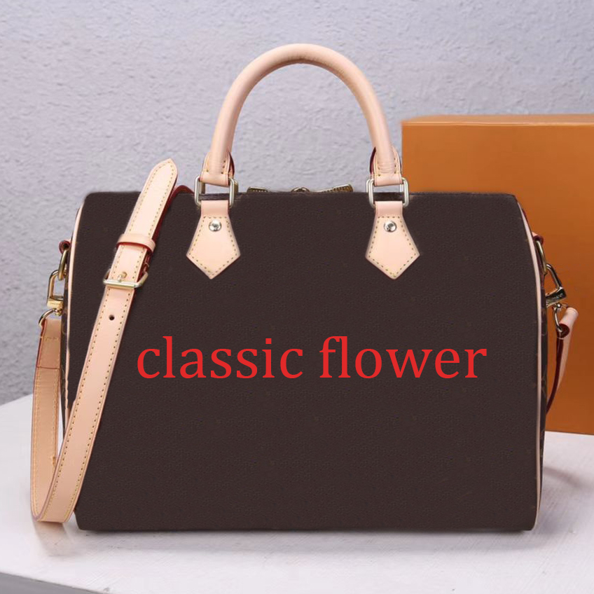 

Classic Flower gird SPEEDY 20 Bandouliere Tote Canvas Leather Handbag Hardware Shoulder Bags
