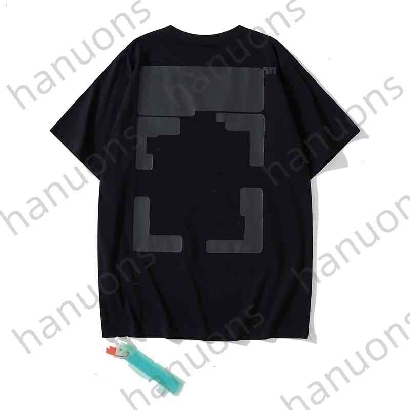 

Offs Men's T-shirts Cash Fashion Black Tape Arrow Base Short Sleeve Couple Loose T-shirt Printed Letter x the Back, 23