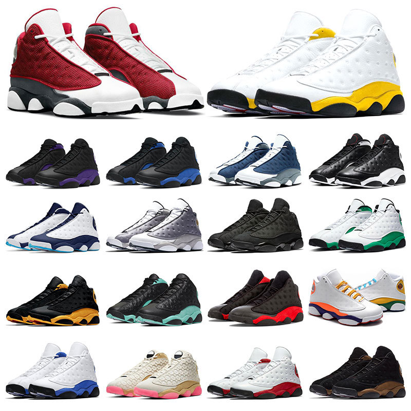 

13 Men Basketball Shoes 13s University Gold Hyper Royal Red Flint Obsidian Black Cat Court Purple Chicago sports running sneakers size 7-13, 15 chicago
