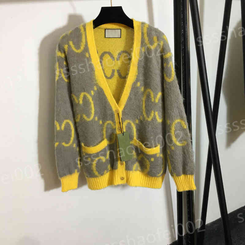 

Womens Designer Cardigan Sweaters G...c Letter V-Neck Long Sleeve Mohair Knit Cardigan Jackets Letter Logo Print Sweater Luxury Tops Women Clothing