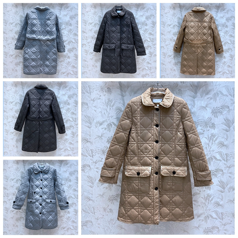 

Pliaid Womens Coat Vintage Cotton Padded Coats Winter Autumn Long Sleeve Warm Outerwear, Khaki with label *