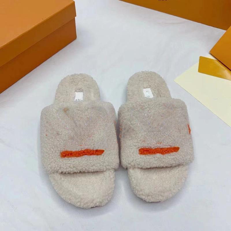 

2022 Women plush slippers OP31 fluffy cashmere slippers luxury brand Designer shoes warm indoor flip flops fashion anti slip Flat comfort, Mode other model contact with us
